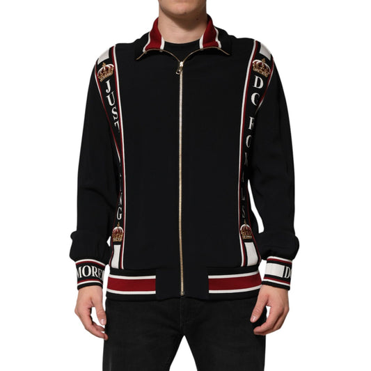 Dolce & Gabbana Black DG King Full Zip Sweatshirt  Sweater