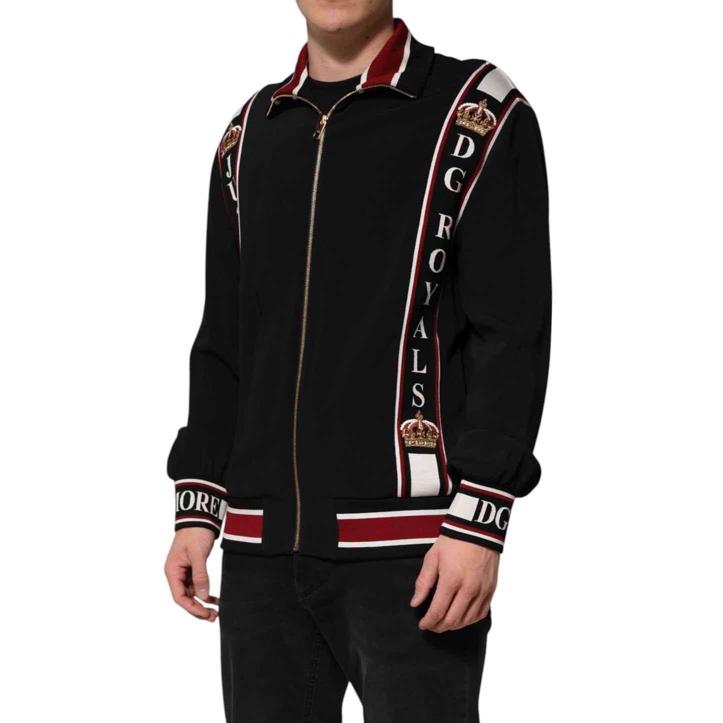 Dolce & Gabbana Black DG King Full Zip Sweatshirt  Sweater