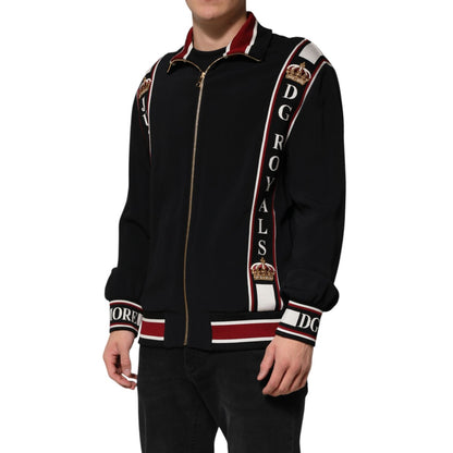 Dolce & Gabbana Black DG King Full Zip Sweatshirt  Sweater