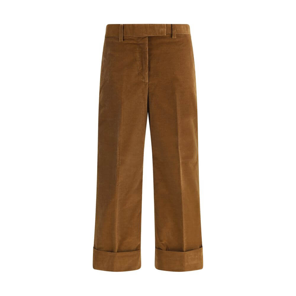 Thom Browne Brown Cotton Casual Pants
