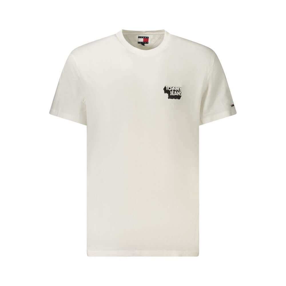 Tommy Hilfiger White Cotton Men T-Shirt