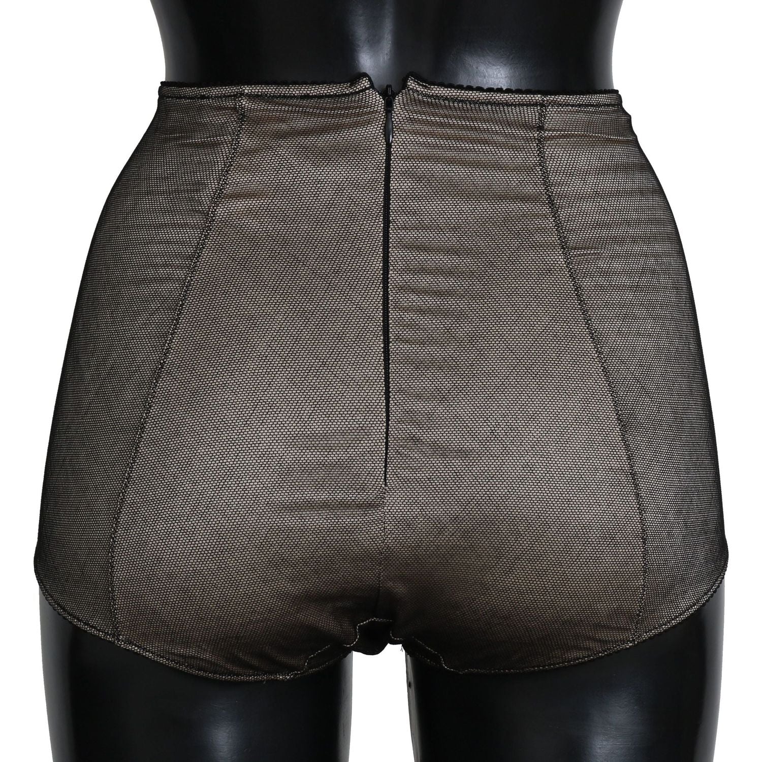 Dolce & Gabbana Bottoms Underwear Beige With Black Net
