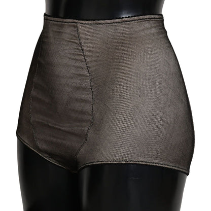 Dolce & Gabbana Bottoms Underwear Beige With Black Net