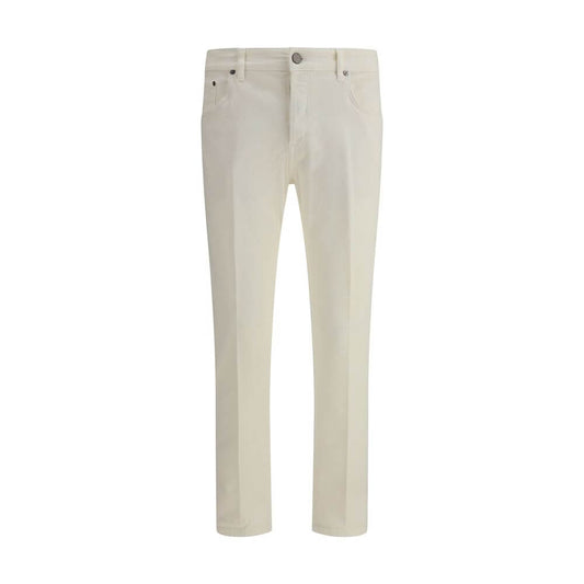 PT Torino Cream Cotton Slim Fit Jeans