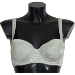 Dolce & Gabbana Green Balconcino Bra Floral Lace Underwear