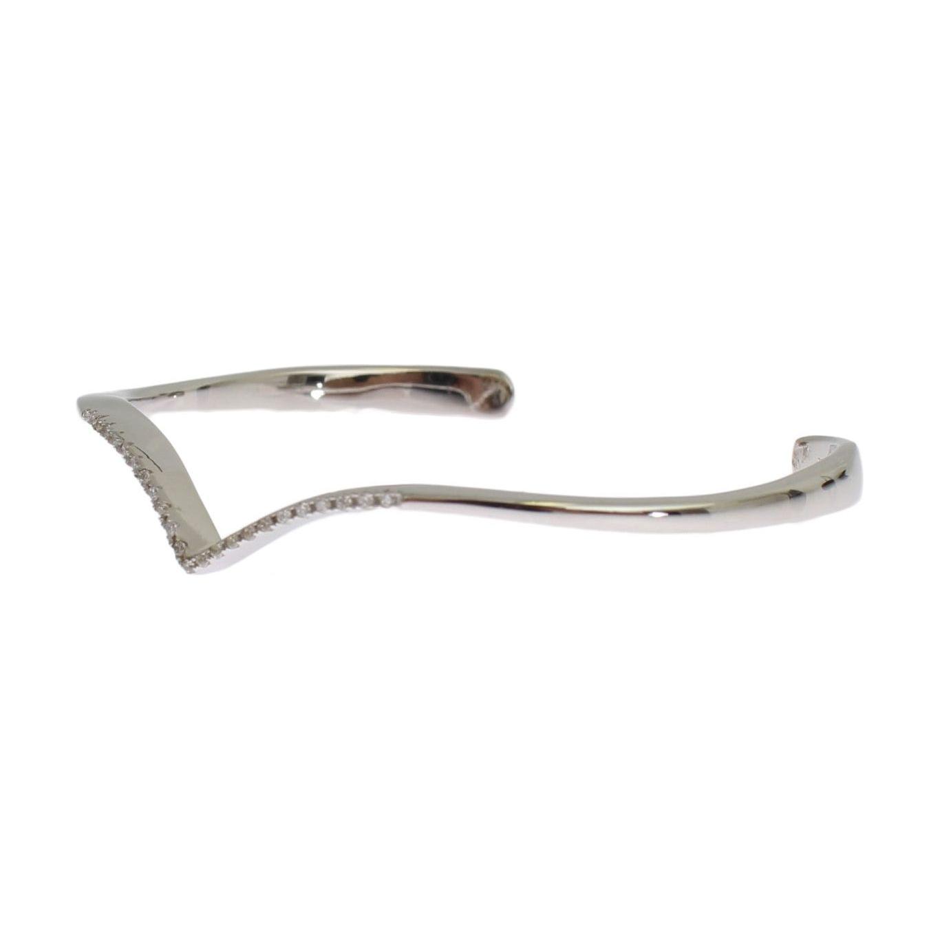 Nialaya Skyfall CZ 925 Silver Bangle Bracelet Bracelet