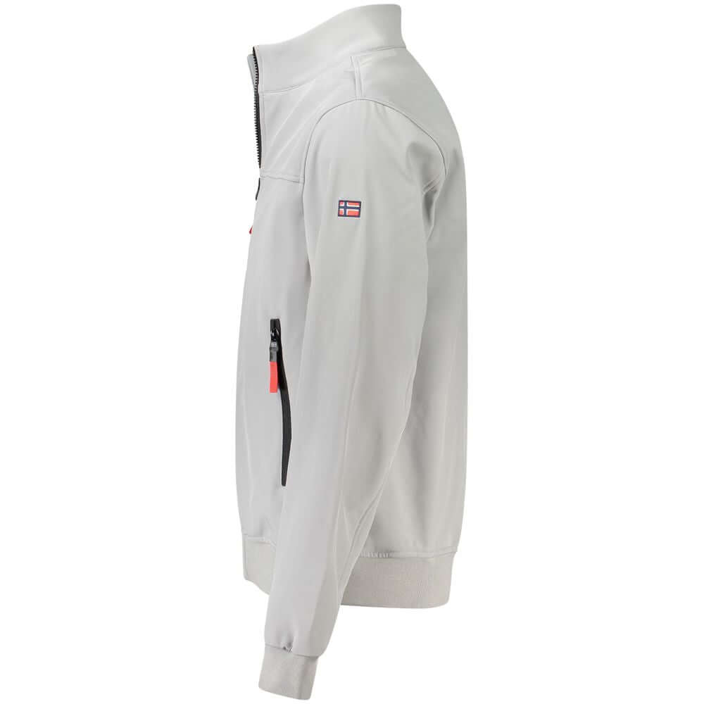 Front view with bag zipped and handles upright.