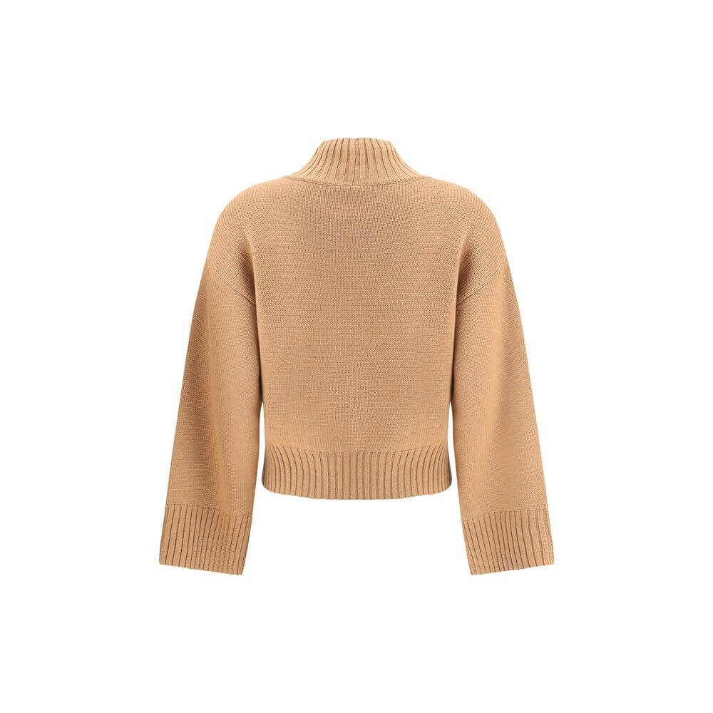 Fabiana Filippi Beige Fleece Wool Sweatshirt