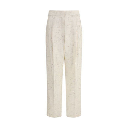 Fabiana Filippi Cream Cotton Casual Pants