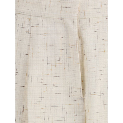 Fabiana Filippi Cream Cotton Casual Pants