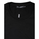 Dolce & Gabbana Black Logo Print Cotton Men Crew Neck T-shirt