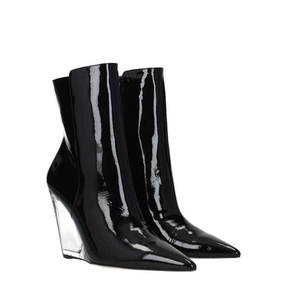 Stuart Weitzman Black Leather Ankle Boots