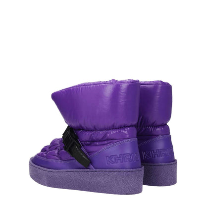 Khrisjoy Purple Polyester Ankle Boots