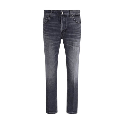 PT Torino Gray Cotton Slim Fit Jeans