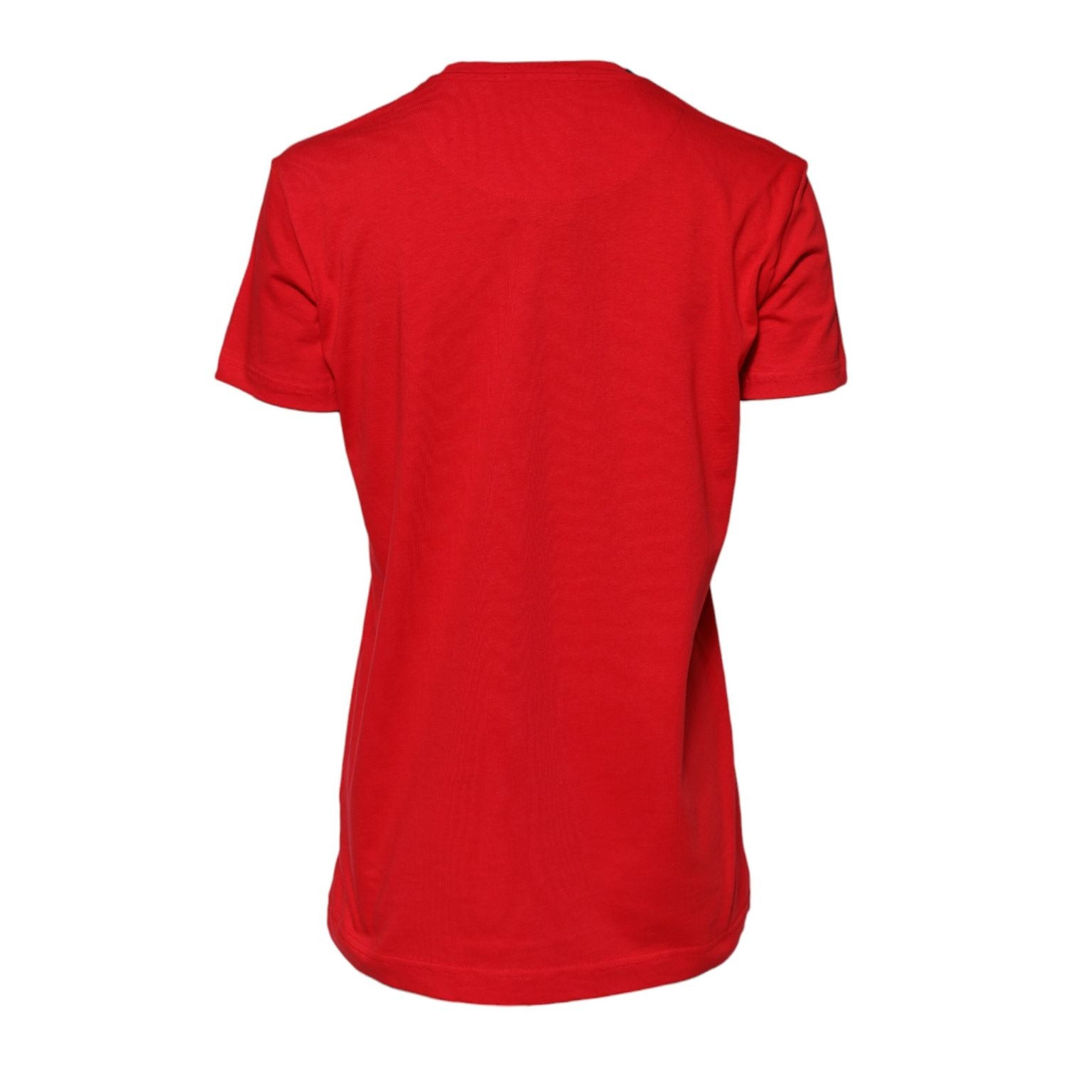 Dolce & Gabbana Red Cotton Crew Neck Short Sleeves Top T-shirt