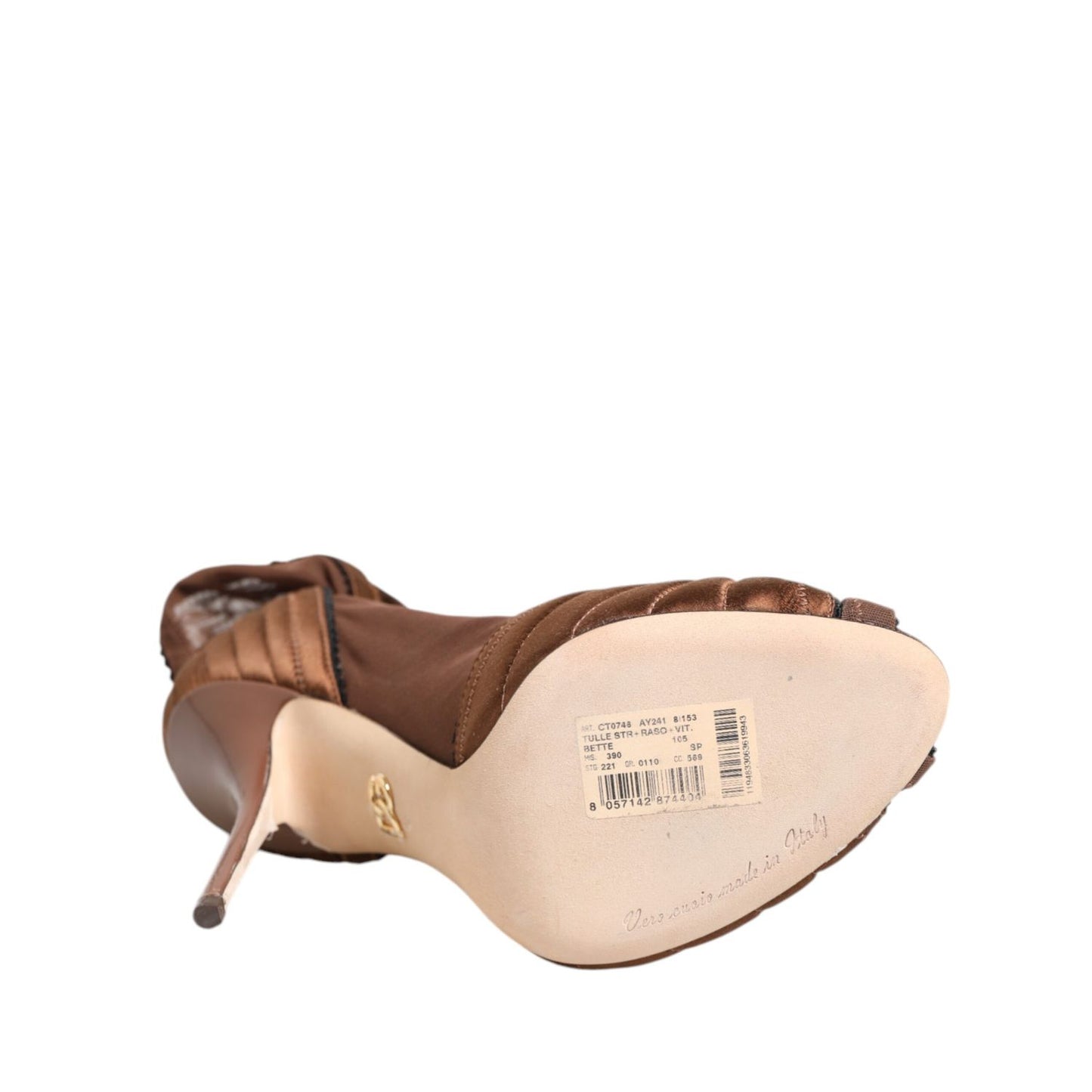 Dolce & Gabbana Brown Bette High Heeled Ankle Boots Shoes