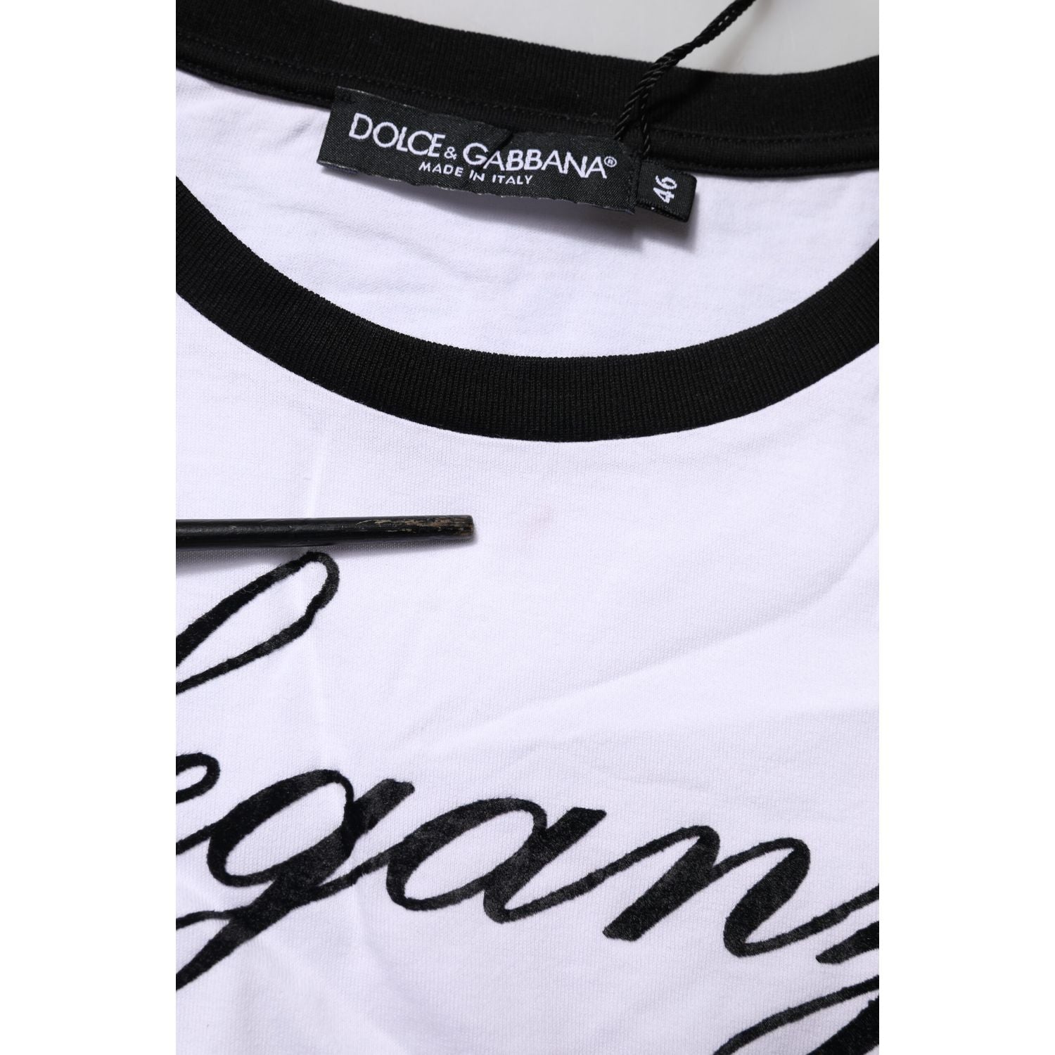 Dolce & Gabbana White Eleganza Cotton Crew Neck Tee T-shirt