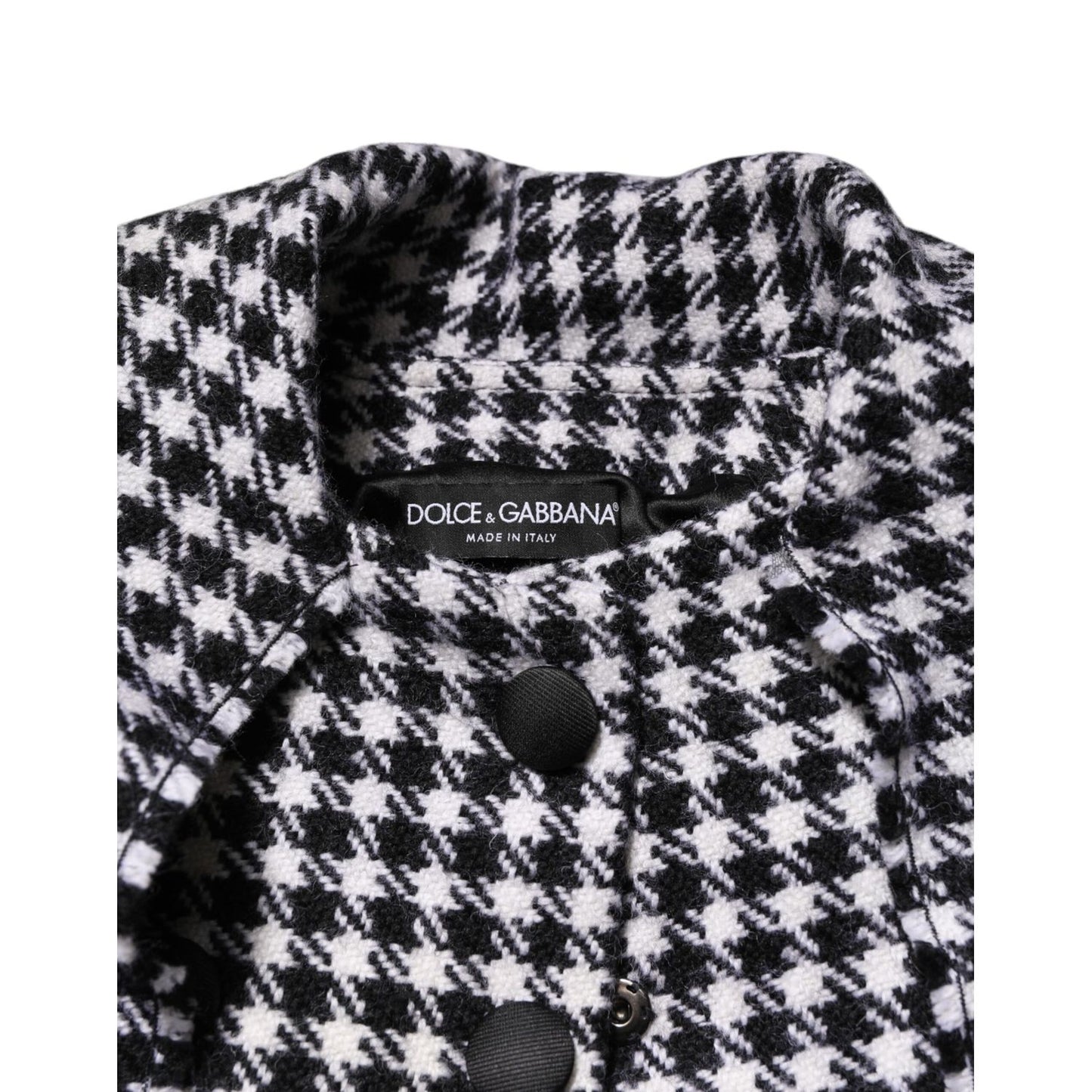 Dolce & Gabbana Multicolor Wool Monochrome Patterned Jacket