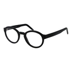 Andy Wolf Black Unisex Glasses Frame, round full-rim acetate design, with demo lenses and black color, size 51-24-145.