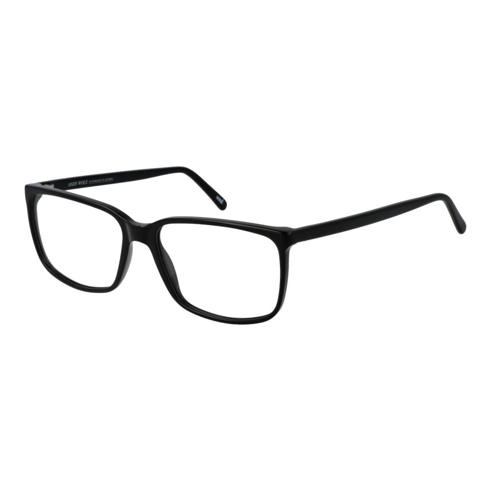 Andy Wolf Black Unisex Glasses Frame in full-rim acetate with demo lenses.