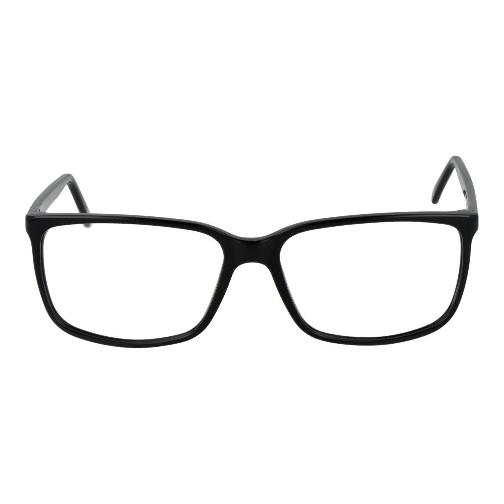 Andy Wolf Black Unisex Glasses Frame, acetate full-rim rectangular design with demo lenses.