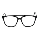 Andy Wolf Black Unisex Glasses Frame with full-rim black metal frame and demo lenses, size 56-15-145.