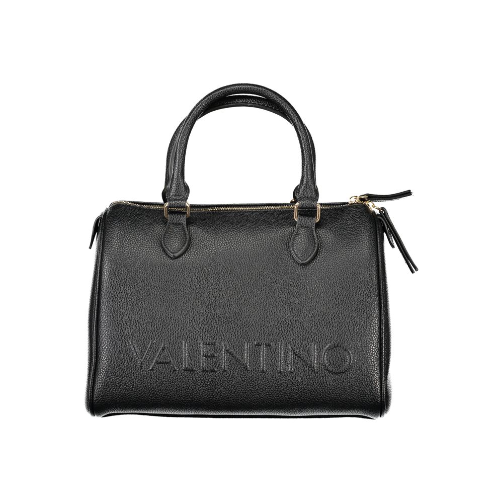 Mario Valentino Black Polyethylene Women Handbag with sleek design and adjustable shoulder strap.