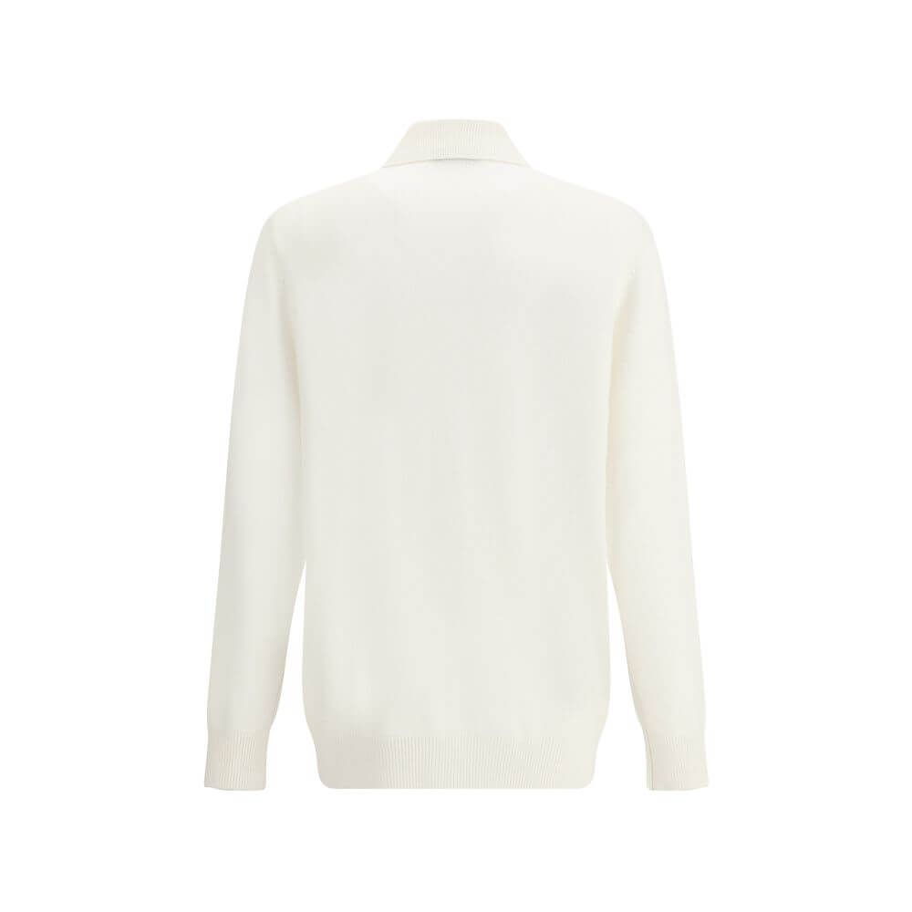 Brunello Cucinelli White Cashmere Cardigan