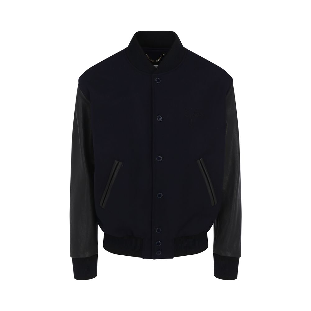 Golden Goose Blue Wool Bomber