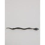 Dolce & Gabbana Black Brass Crystal Spilla Serpente Mens Brooch Pin