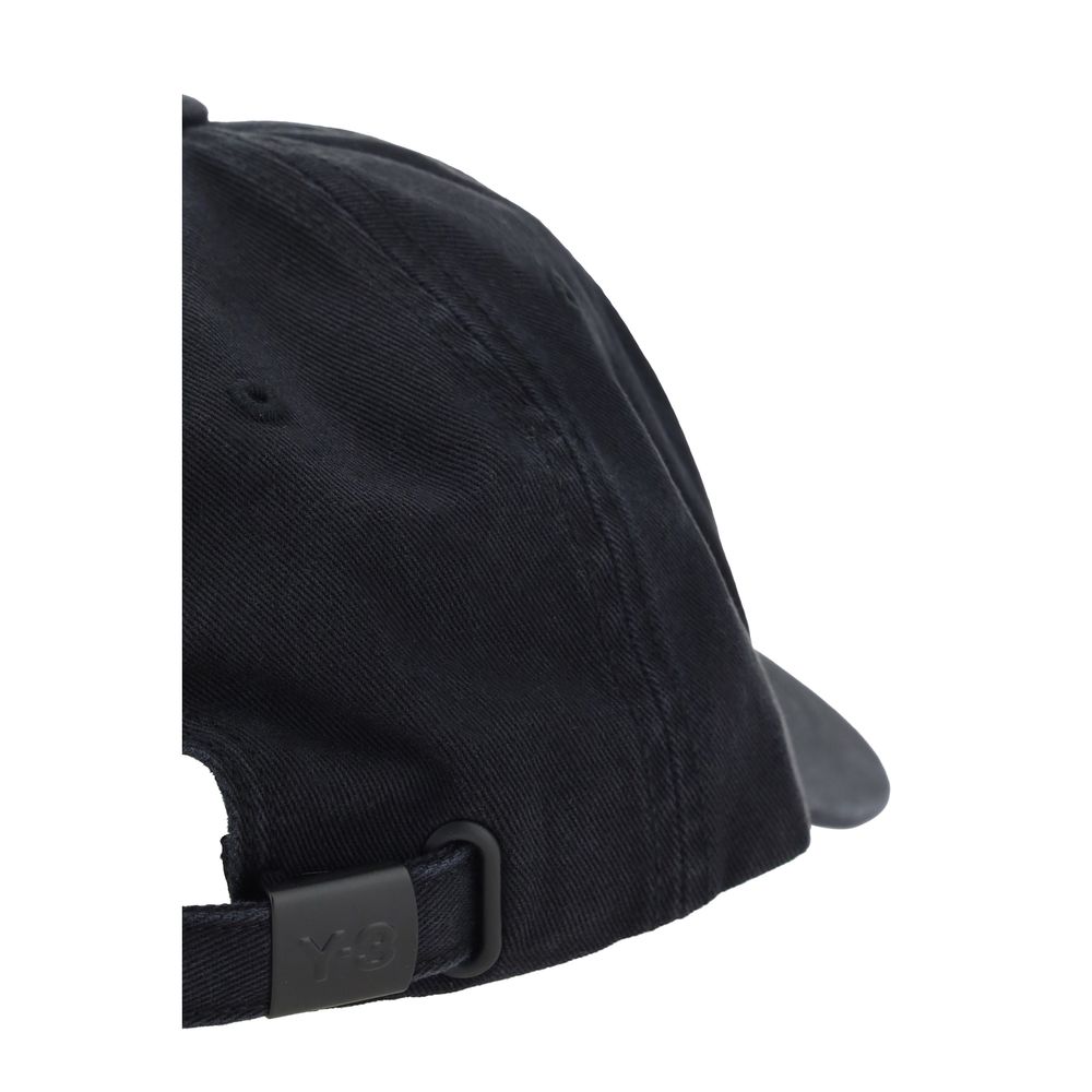 Y-3 Black Cotton Cap (Baseball Hat)