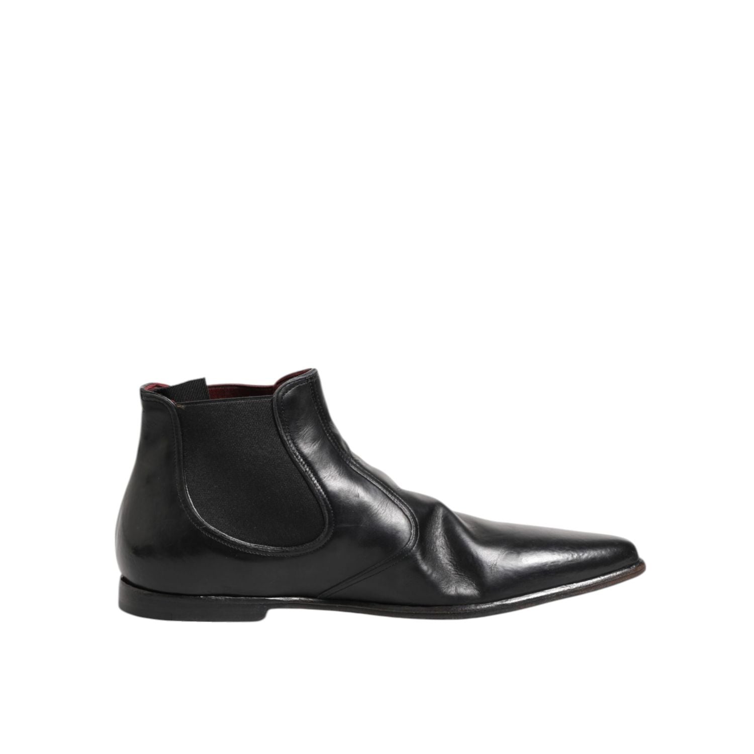 Dolce & Gabbana Black Chelsea Slip On Men Ankle Boots Shoes