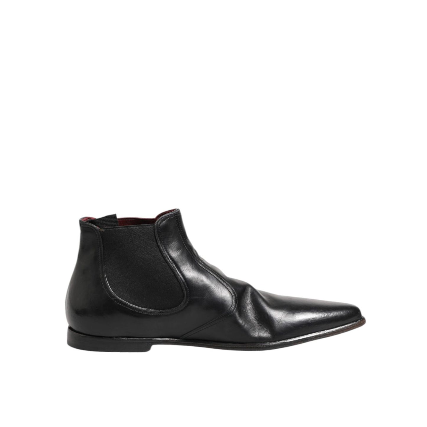 Dolce & Gabbana Black Chelsea Slip On Men Ankle Boots Shoes