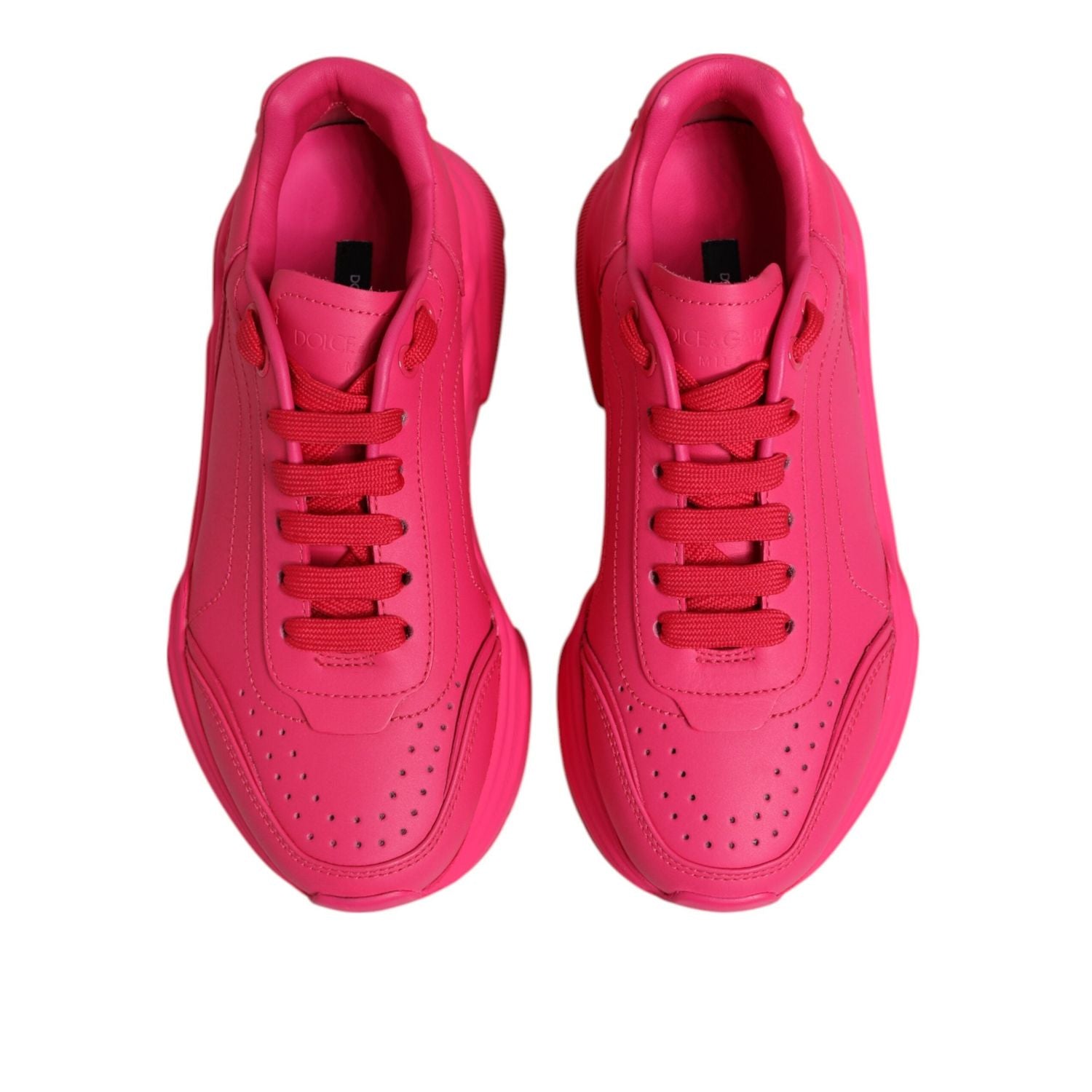 Dolce & Gabbana Pink Leather Daymaster Low Top Sneakers Shoes
