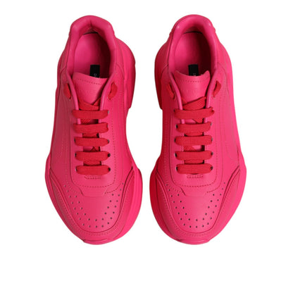 Dolce & Gabbana Pink Leather Daymaster Low Top Sneakers Shoes