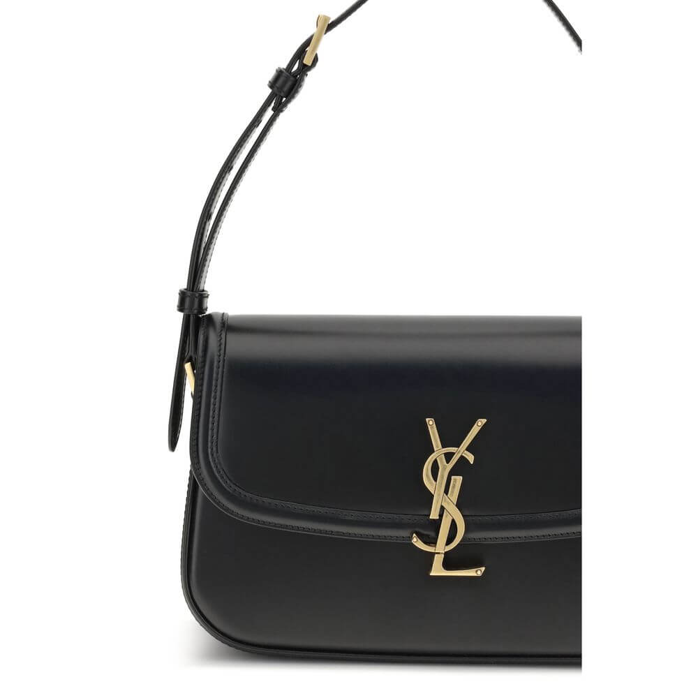 Saint Laurent Black Calf Leather Bos Taurus Shoulder Bag
