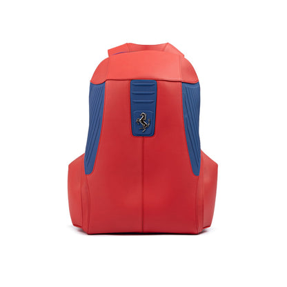 Ferrari Red Leather Technical Backpack