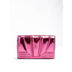 Ferrari Metal Pink GT patent leather bag with chain
