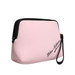 Dolce & Gabbana Pink Solid Nylon DG Logo Print Clutch Zip Borse Pouch Bag BAG4561