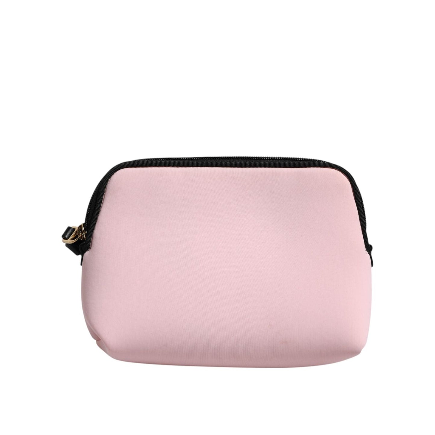 Dolce & Gabbana Pink Solid Nylon DG Logo Print Clutch Zip Borse Pouch Bag BAG4561