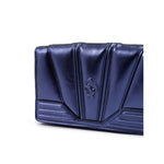 Ferrari Metal blue GT patent leather bag with chain