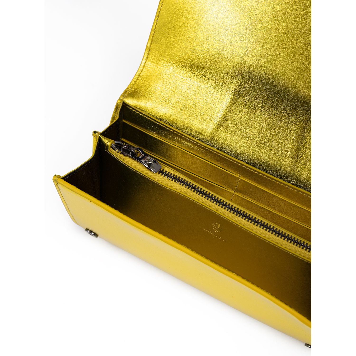 Ferrari Metal Yellow GT patent leather purse