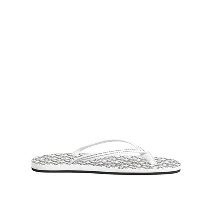 Dolce & Gabbana Black White Logo Beachwear Flats Slipper Shoes