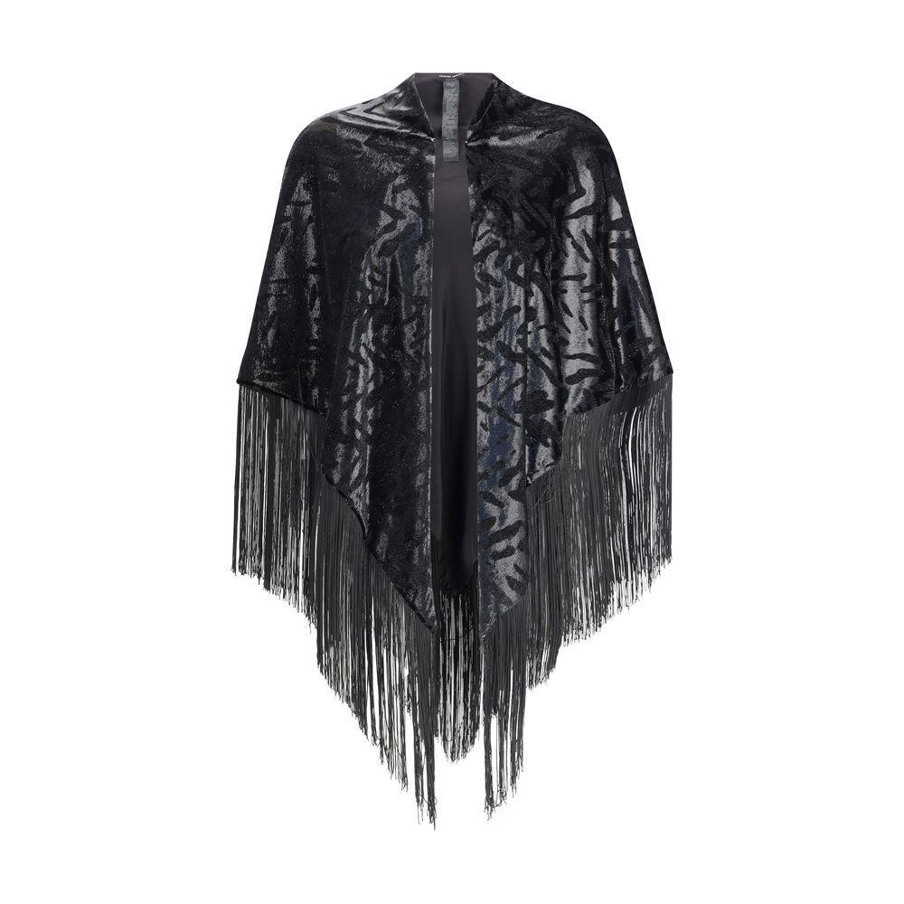 Giorgio Armani Velvet Shawl with fringes GIGW001916UC001BB