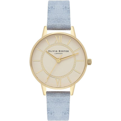 Olivia Burton Blue Artificial Leather Dress Watch