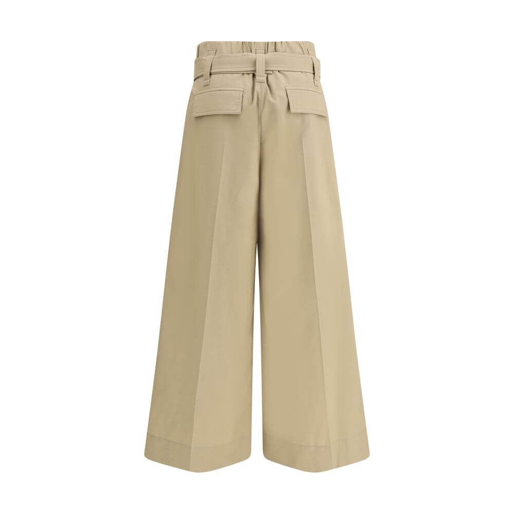 Brunello Cucinelli Beige Cotton Cropped Pants