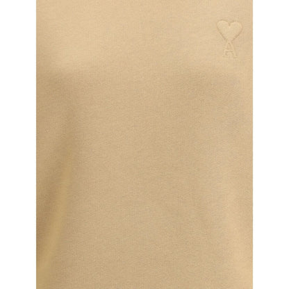 Ami Paris Beige Cotton Sweatshirt
