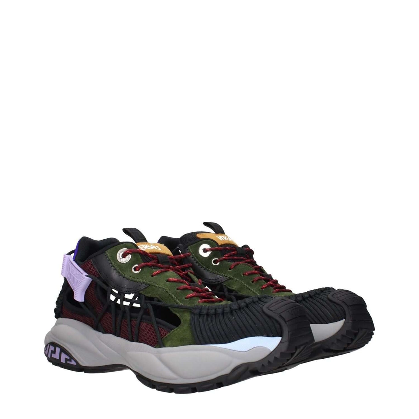 Versace Multicolor Leather Athletic Sneakers