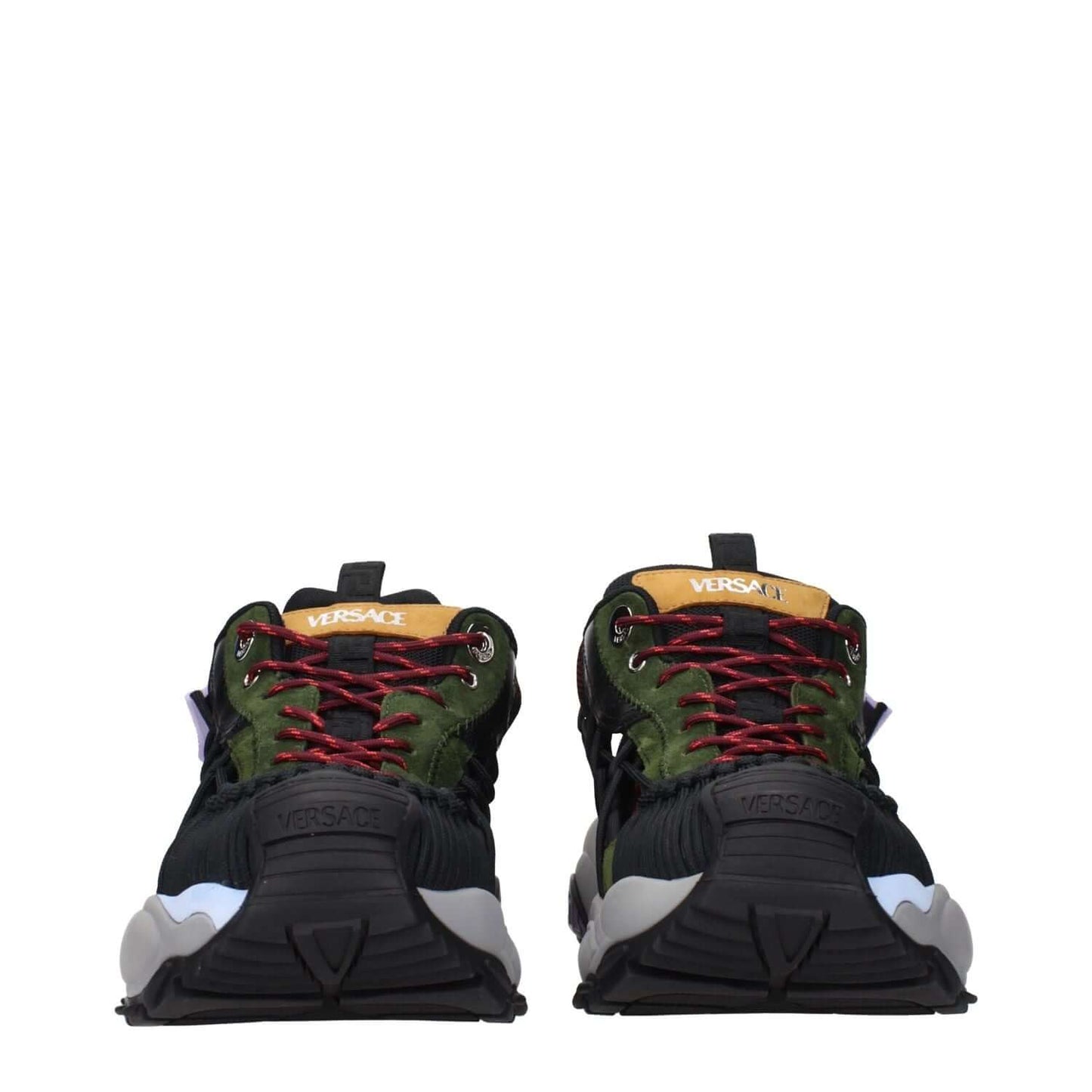 Versace Multicolor Leather Athletic Sneakers