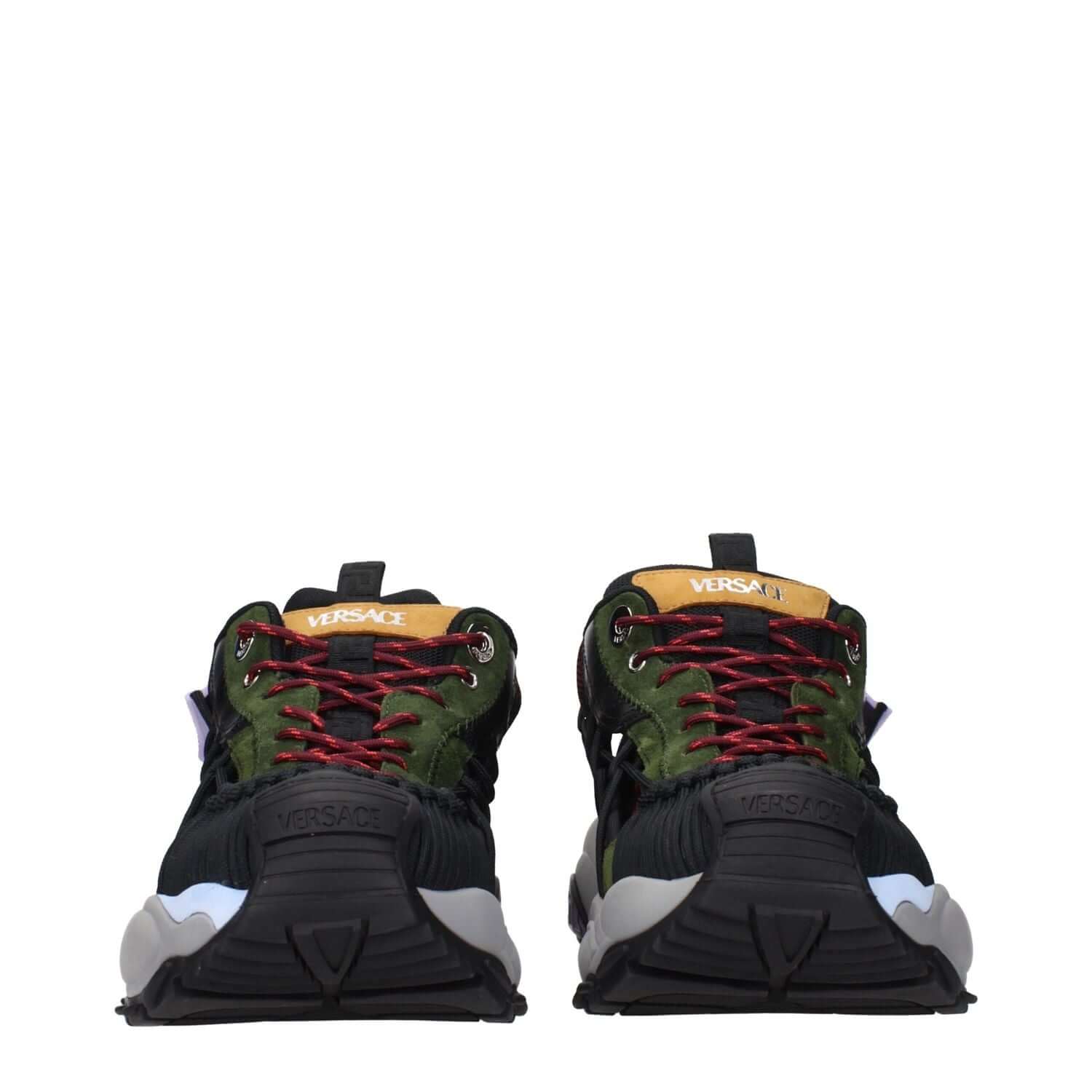 Versace Multicolor Leather Athletic Sneakers